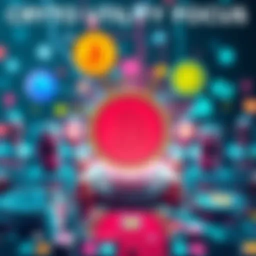 A visual representation of cryptocurrency applications, highlighting real-world use cases like asset tokenization and CBDCs, with symbols of technology and finance.