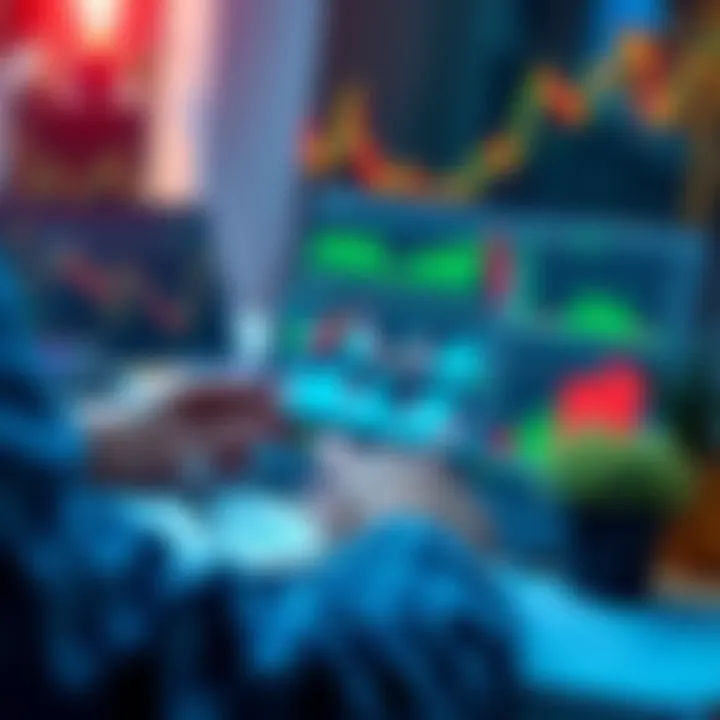 A person analyzing cryptocurrency charts and graphs with a laptop and financial documents on a desk, representing smart investment choices.