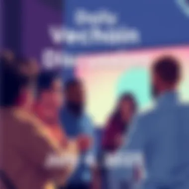 Daily Vechain Discussion Group of people engaging in a discussion about VechainThor blockchain
