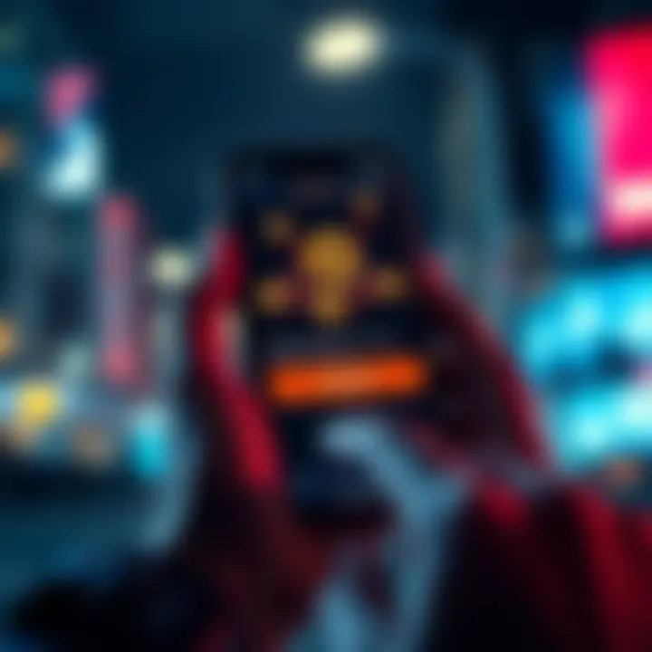 Person holding a smartphone showing a Bitcoin wallet app with a delete option highlighted