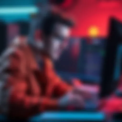A cybersecurity engineer looking frustrated while using a computer, with Coinbase support chat window on the screen