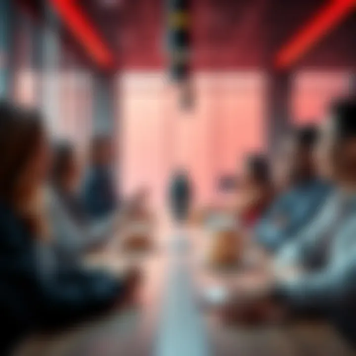 A group of people chatting about Ethereum and crypto, with donuts on the table in a friendly setting