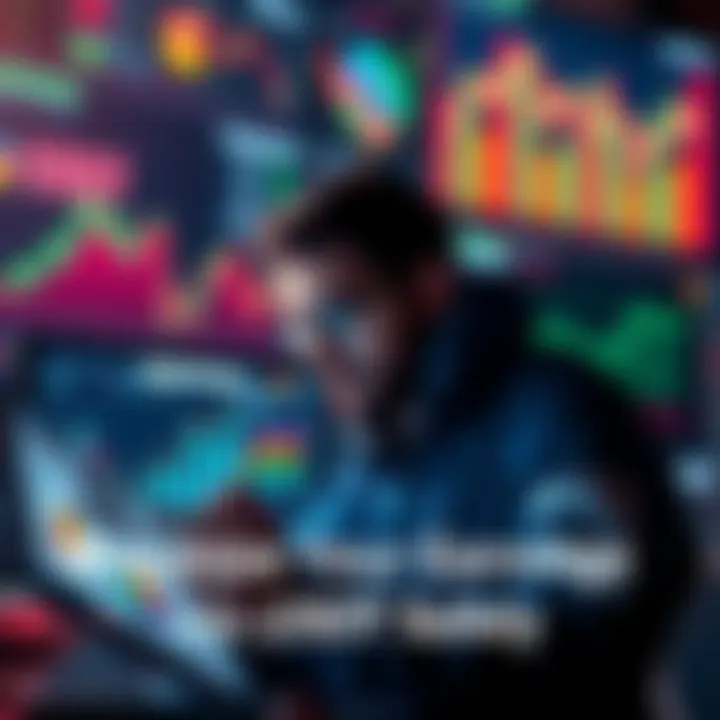 A person analyzing graphs and charts to maximize earnings with USDT and USDC investments.