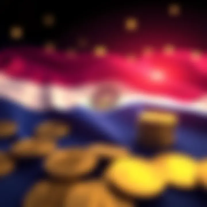 A visual representation of El Salvador's Bitcoin reserves, showing 6,341 BTC impacting the economy, with a backdrop of the country's flag and cryptocurrency symbols.