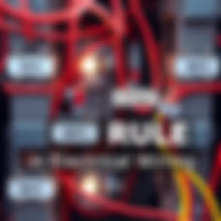 Close-up of electrical wiring with labels showing the 80% rule for capacity use
