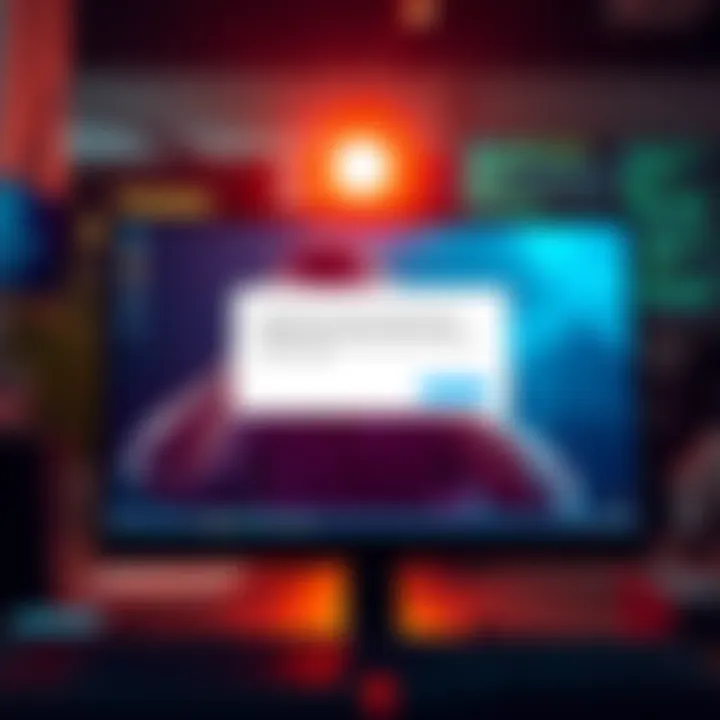 A computer screen displaying a secure email confirmation message with a frustrated user in the background