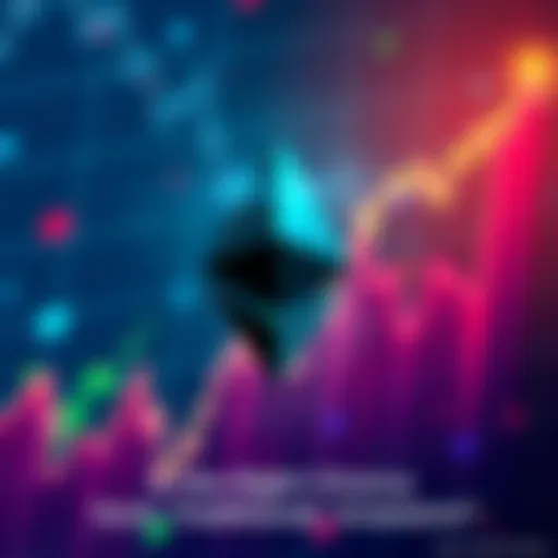A visual representation of the Ethereum logo overlaid on a rising financial graph, symbolizing investment potential.