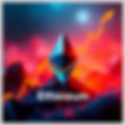 Ethereum logo with a price graph showing an upward trend, indicating a potential rise to $4.1K.