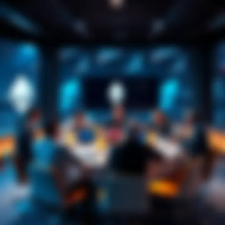 A group of people engaged in discussing Ethereum topics at a round table