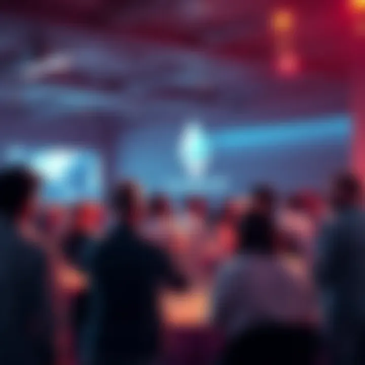 People discussing Ethereum updates and news at a community gathering