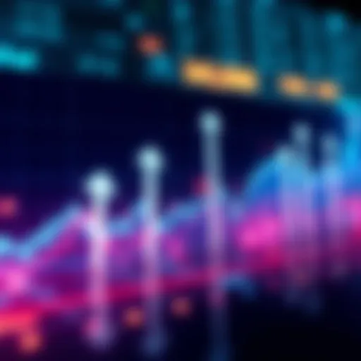 A graph showing Ethereum price trends with upward arrows, symbolizing investment strategies and market opportunities.