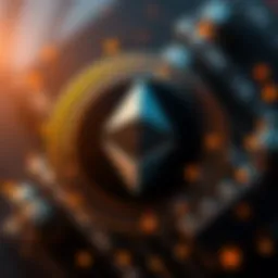 Ethereum logo surrounded by a dollar sign, representing investment opportunity