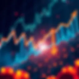 A visual representation of Ethereum's recent market trends with upward and downward arrows indicating changes in value.