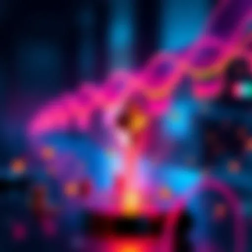 A digital representation of Ethereum payments with a focus on transaction speed and low costs for businesses