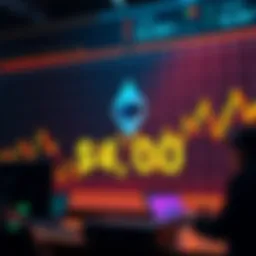 Graph showing Ethereum's price reaching $4,500 with investors analyzing trends