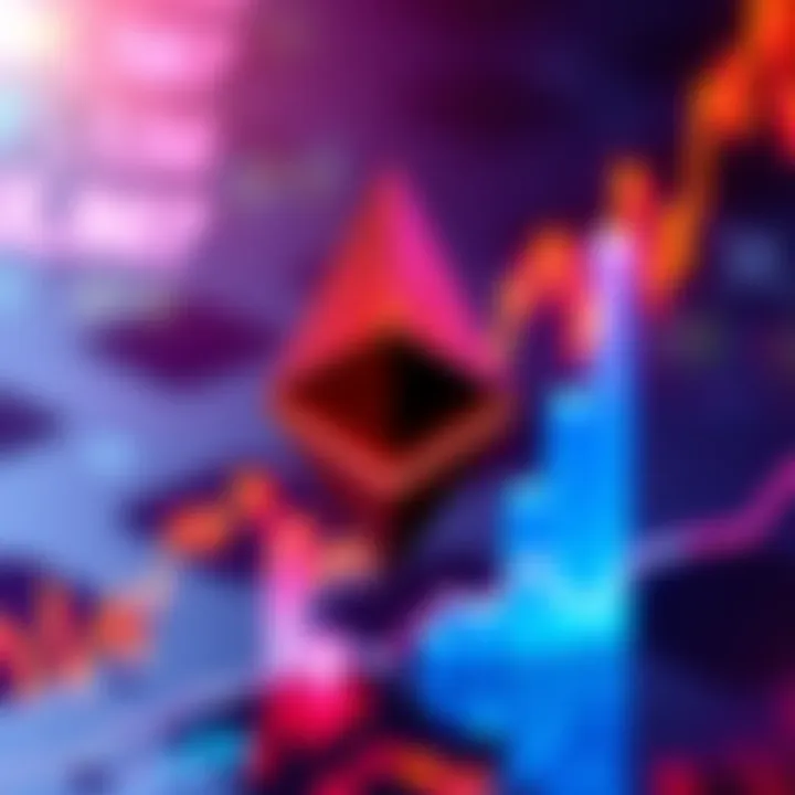 A graphic showing Ethereum with a rising price chart symbolizing potential growth to $1.5 million.