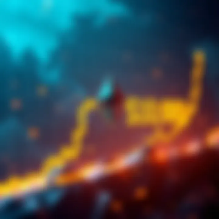 A graph showing Ethereum's price rising towards $10,000, with a digital currency theme