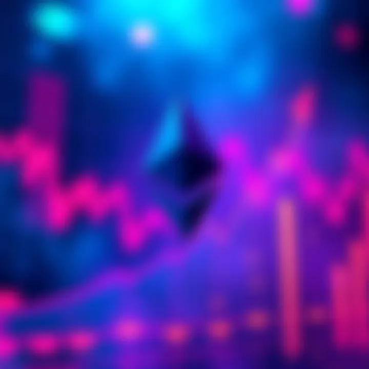 Ethereum logo displayed alongside a graph showing a significant rise in stablecoin transfers
