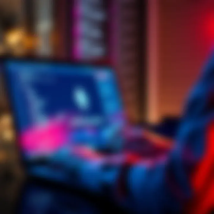 A person analyzing a digital wallet on a laptop screen, highlighting security risks without a seed phrase