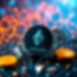 A graphic showing the transfer of 1 ETH from a dormant Ethereum ICO wallet after 10 years, with blockchain symbols and digital currency elements in the background.