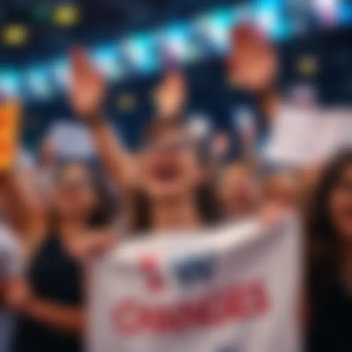 A group of people looking excited while holding signs and banners, representing their anticipation for upcoming developments