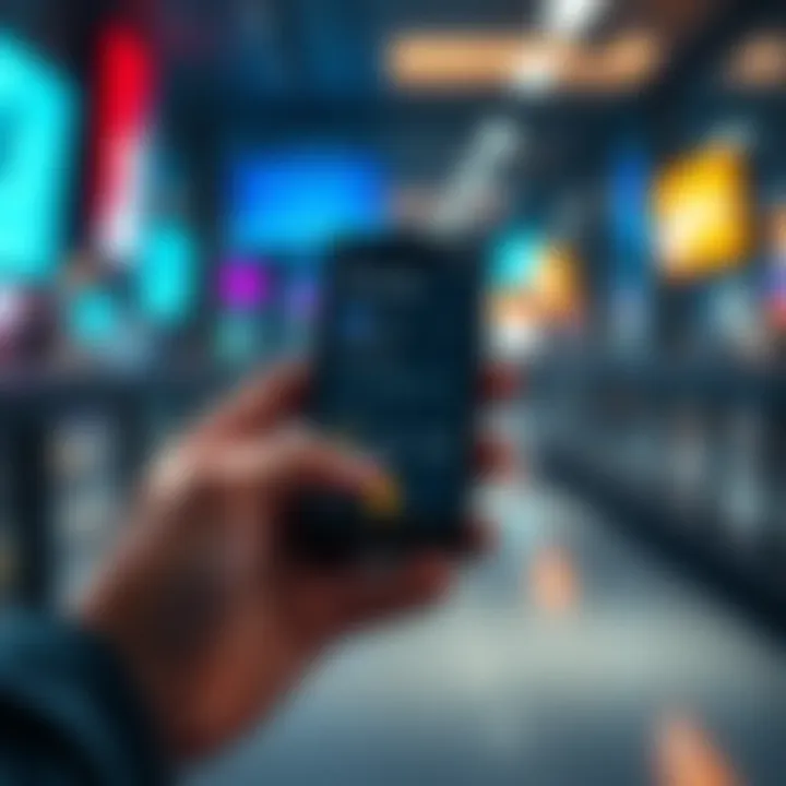 A person holding a smartphone displaying the Exodus wallet interface, looking thoughtful about transferring cryptocurrency to a new device.