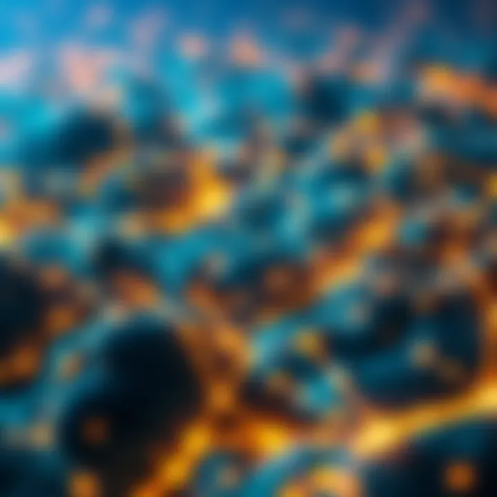 Artistic depiction showcasing the interconnected nodes of Fiat Chain within the financial landscape, highlighting its peer-to-peer structure and potential for growth.