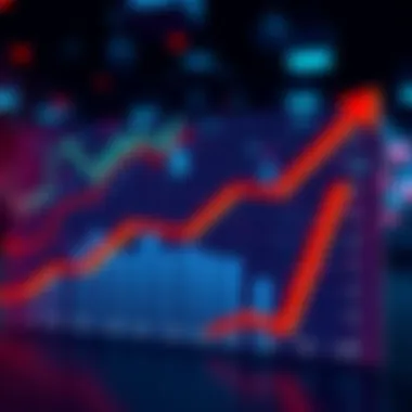 A graph showing a downward trend in financial gains, illustrating a drop from profits to losses with dollar signs and arrows.