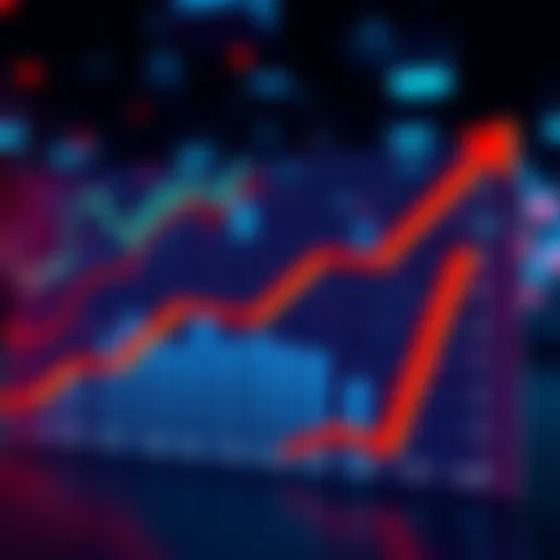 A graph showing a downward trend in financial gains, illustrating a drop from profits to losses with dollar signs and arrows.