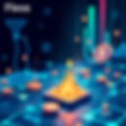 Illustration of Flexa's payment technology showcasing fast and secure transactions with digital currency icons