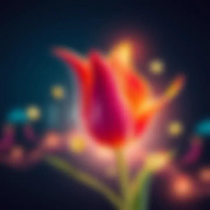 Illustration of a tulip with dollar signs symbolizing $200 million funding in the crypto space