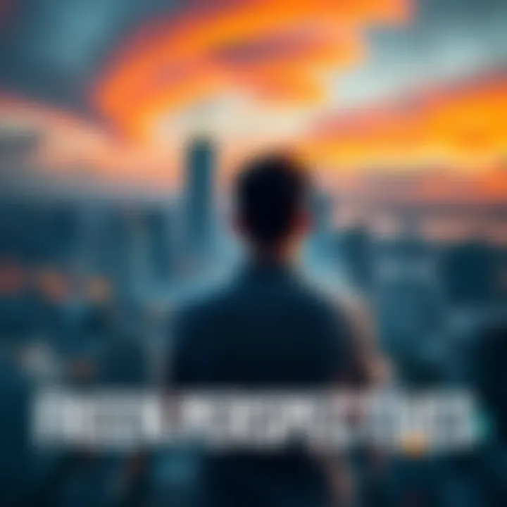 A person looking out over a city skyline from a high viewpoint, symbolizing new perspectives on everyday life.