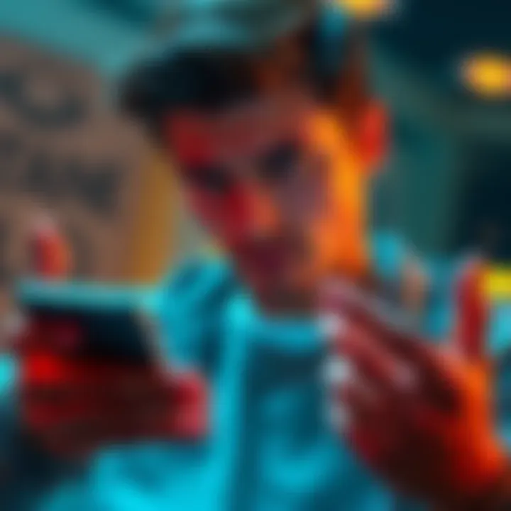 A person showing frustration while viewing a Coinbase account on their smartphone, with a message indicating account access issues.