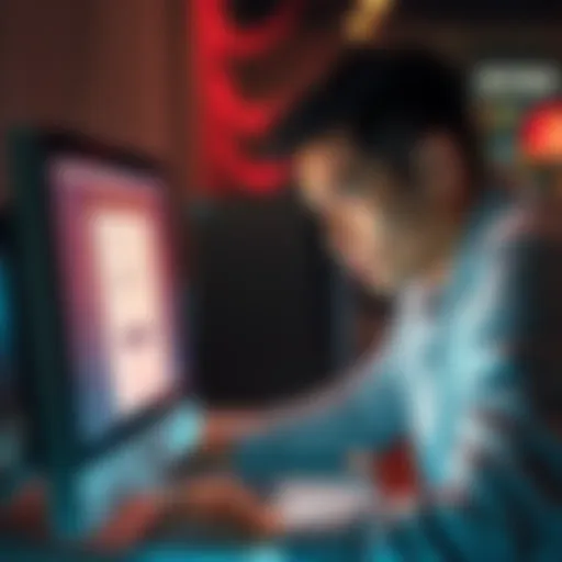 A person looking frustrated while trying to fill out an identity verification form on a computer, symbolizing the challenges of onboarding in a network.