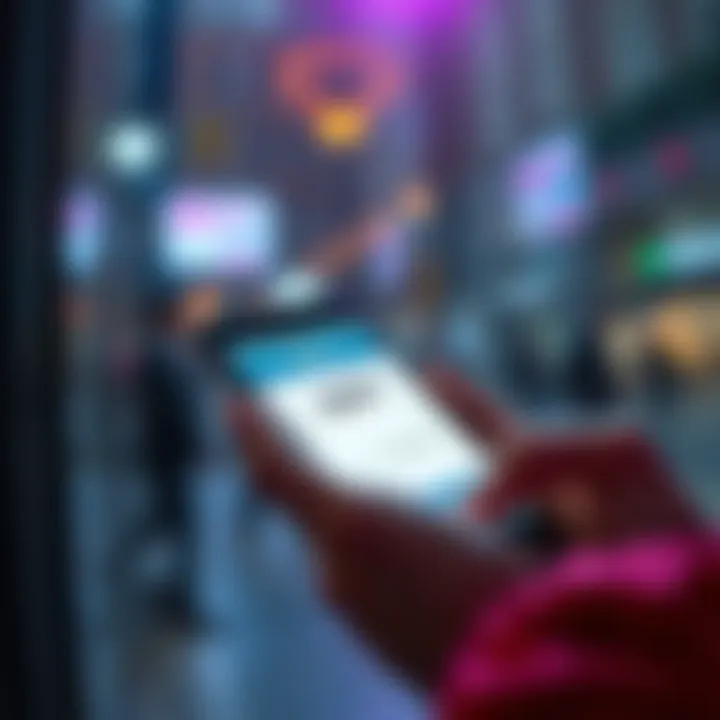 A person using a bank app on their phone to withdraw GBP to a UK bank account