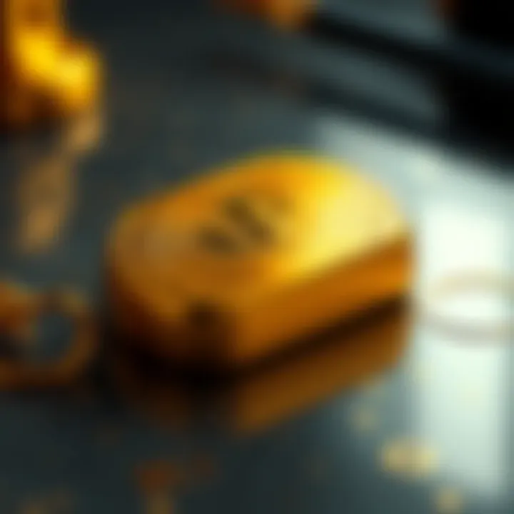 A solid gold backup of a seed key phrase resting on a luxurious surface, symbolizing security for crypto assets.