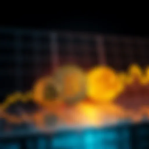 A graph showing the rise of gold prices compared to the stagnant value of Bitcoin, highlighting the financial trends