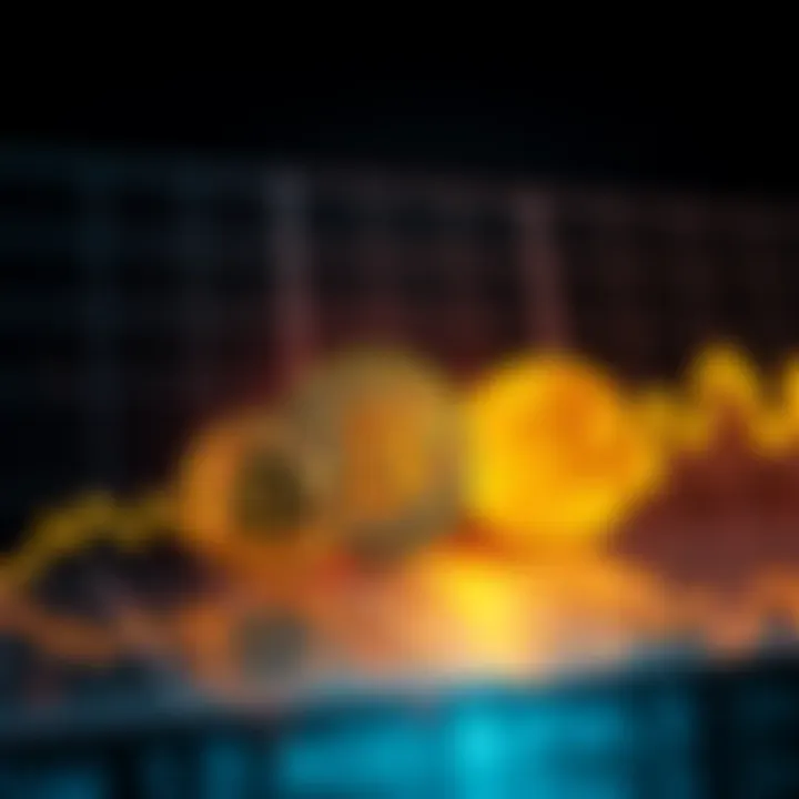 Gold and Bitcoin Financial Comparison A graph showing the rise of gold prices compared to the stagnant value of Bitcoin, highlighting the financial trends