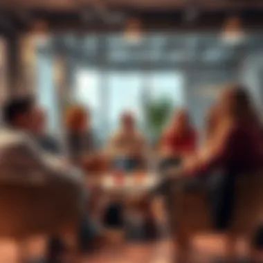 A group of people sitting in a circle, sharing advice on personal challenges and experiences, with a warm and inviting atmosphere.