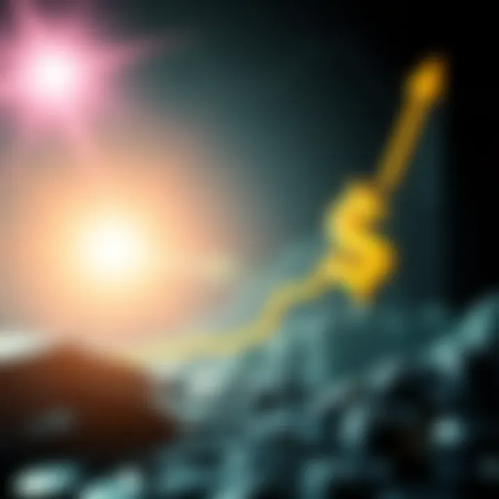 A graph showing upward trends in investments with a dollar sign and a bright future ahead