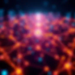 A digital network illustration showing interconnected nodes symbolizing Hedera's role in the future of the Internet.