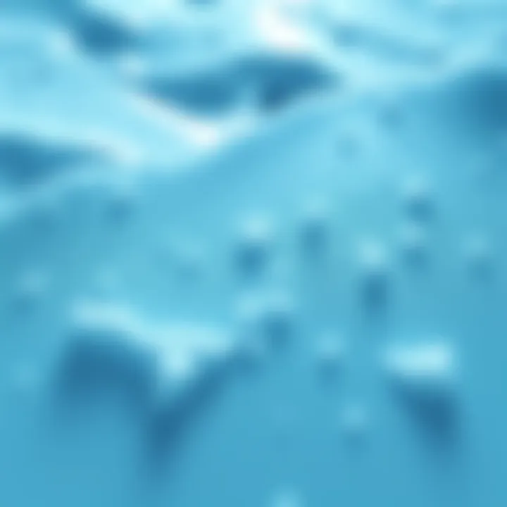 Icy White Surface A close-up view of an icy white surface that showcases its smooth and reflective texture.