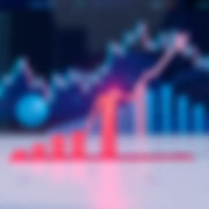 A graph showing a downward trend in interest rates with financial icons like loans and investment charts in the background.