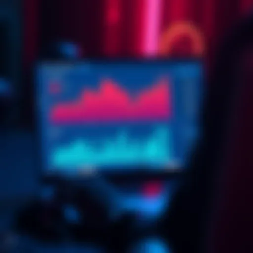 A person analyzing cryptocurrency trends on a laptop, with charts showing growth in AI, RWA, and DeFi sectors.