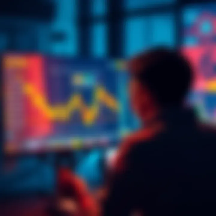 A person looking at a computer screen showing Raiblocks and Nano prices and charts, reflecting on cryptocurrency investments.