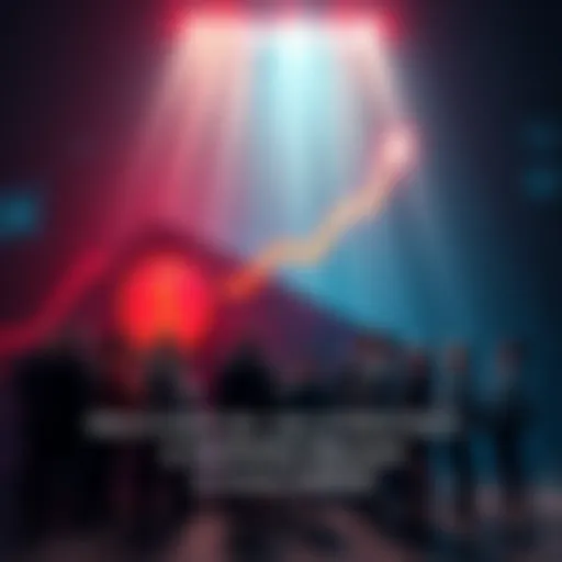 A visual representation of an upward trend in cryptocurrency with $HEGE logo and a community gathering to discuss investment opportunities.