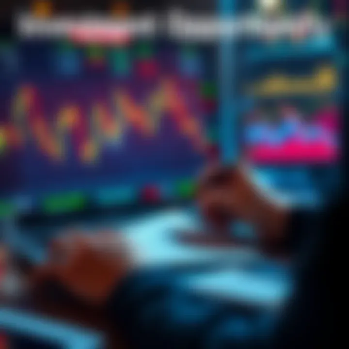 Investment Opportunity A person reviewing stock market charts on a laptop, with a notepad and pen in hand, indicating investment decisions.