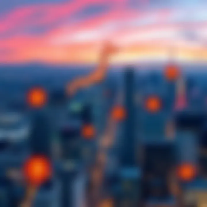 A skyline view of Tokyo with digital currency symbols overlayed, illustrating Japan's new crypto trading laws