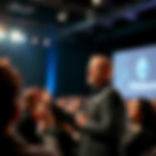 Joe Lubin addresses an audience at an Ethereum conference, showcasing his leadership and vision for the future of Ethereum.
