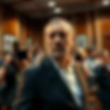 John Karony Found Guilty in Court John Karony leaving the courtroom after being found guilty, surrounded by media and supporters, reflecting the tension in the crypto community